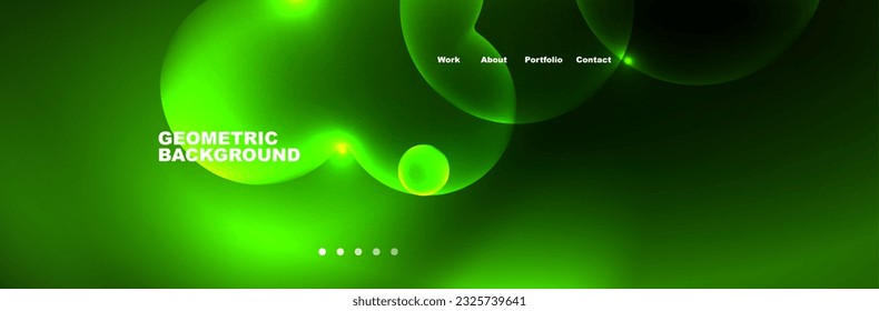 Neon glowing bubbles, circles magic energy space light concept, abstract background wallpaper design