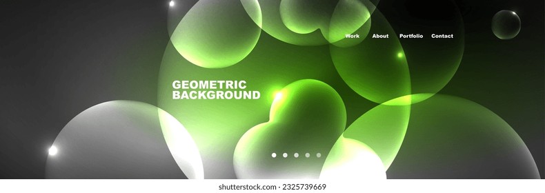 Neonleuchtende Blasen, Kreise magisches Energiesparkemodell-Lichtkonzept, abstrakter Hintergrund-Tapete-Design