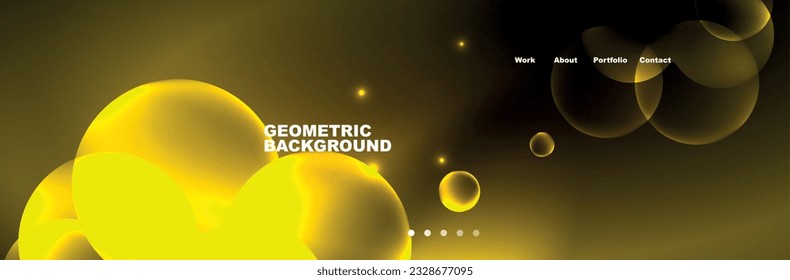 Neon glowing bubbles, circles magic energy space light concept, abstract background wallpaper design