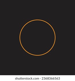 Animación de círculo brillante neón con fondo transparente negro.