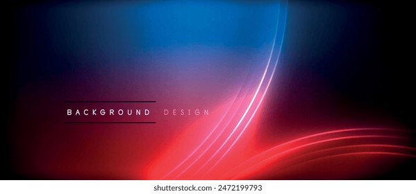 Neon glowing circle rays, light round lines in the dark, planet style neon wave lines. Energetic electric concept design for wallpaper, banner, background