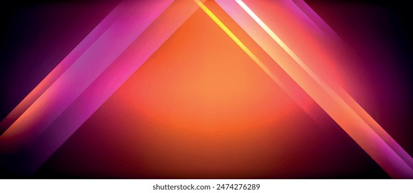 Neon glowing circle rays, light round lines in the dark, planet style neon wave lines. Energetic electric concept design for wallpaper, banner, background