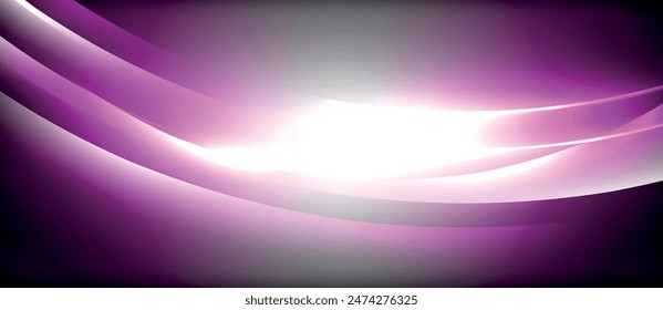 Rayos circulares brillantes de neón, líneas redondas claras en la oscuridad, líneas de ondas de neón estilo planeta. Diseño de concepto eléctrico energético para Fondo de pantalla, Anuncio, fondo