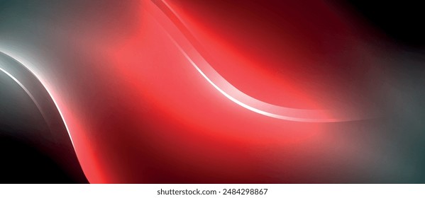Neon glowing circle rays, light round lines in the dark, planet style neon wave lines. Energetic electric concept design for wallpaper, banner, background