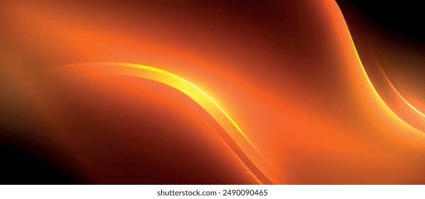 Rayos circulares brillantes de neón, líneas redondas claras en la oscuridad, líneas de ondas de neón estilo planeta. Diseño de concepto eléctrico energético para Fondo de pantalla, Anuncio, fondo