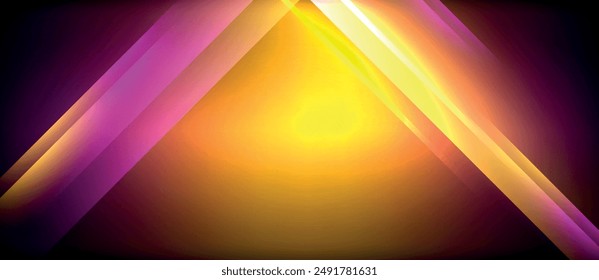 Neon glowing circle rays, light round lines in the dark, planet style neon wave lines. Energetic electric concept design for wallpaper, banner, background