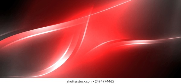 Neon glowing circle rays, light round lines in the dark, planet style neon wave lines. Energetic electric concept design for wallpaper, banner, background