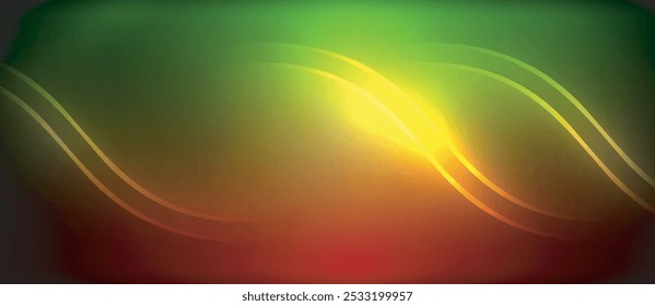 Neon glowing circle rays, light round lines in the dark, planet style neon wave lines. Energetic electric concept design for wallpaper, banner, background