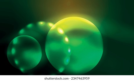 Neon glowing circles, magic energy space light concept, abstract background wallpaper design
