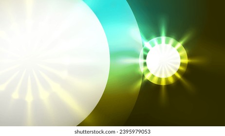 Círculos brillantes neones, concepto de luz espacial mágica, diseño de fondo abstracto de fondo de fondo