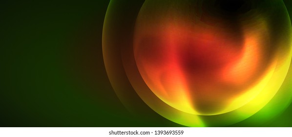 Neonfarbige Kreise, Vektorabstrakter Hintergrund, Vektorgrafik-Vorlage