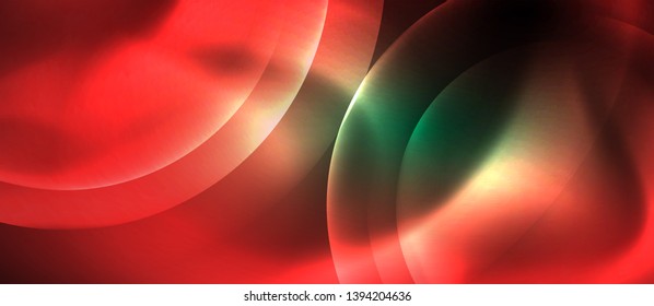 Neon glowing circles vector abstract background, vector template