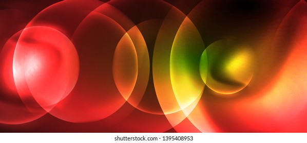 Neonfarbige Kreise, Vektorabstrakter Hintergrund, Vektorgrafik-Vorlage