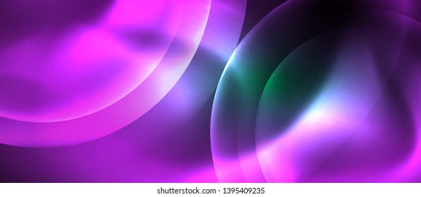 Neonfarbige Kreise, Vektorabstrakter Hintergrund, Vektorgrafik-Vorlage