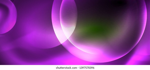 Rodajes ondulados de neón fondo abstracto vectorial, plantilla vectorial