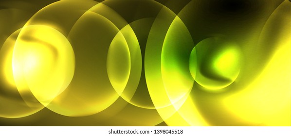 Neonfarbige Kreise, Vektorabstrakter Hintergrund, Vektorgrafik-Vorlage