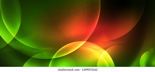 Rodajes ondulados de neón fondo abstracto vectorial, plantilla vectorial