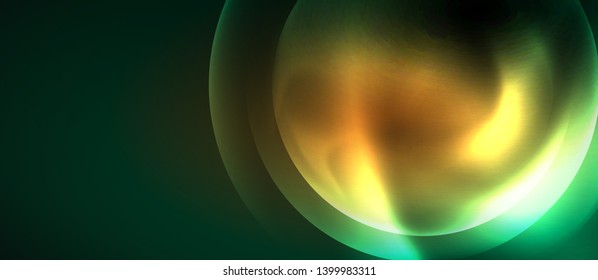 Rodajes ondulados de neón fondo abstracto vectorial, plantilla vectorial
