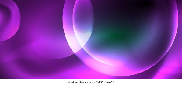 Néon círculos brilhantes vetor abstrato fundo, modelo de vetor