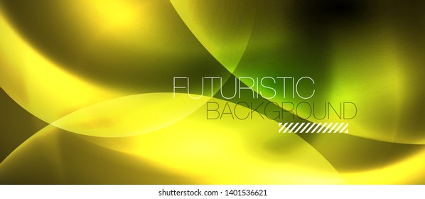 Neon glowing circles vector abstract background, vector template
