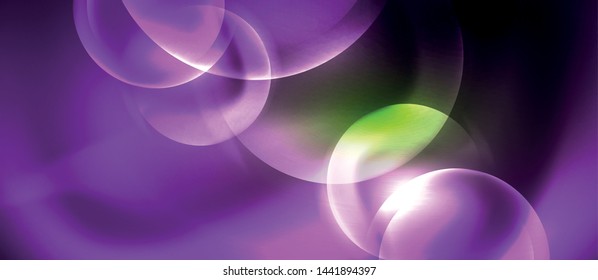 Neon glowing circles vector abstract background, vector template