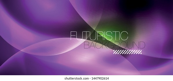 Rodajes ondulados de neón fondo abstracto vectorial, plantilla vectorial