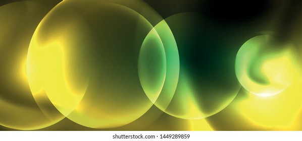 Néon círculos brilhantes vetor abstrato fundo, modelo de vetor