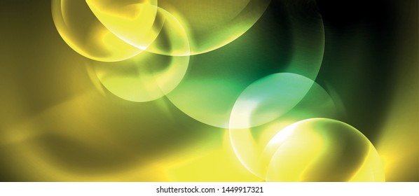 Rodajes ondulados de neón fondo abstracto vectorial, plantilla vectorial