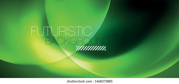 Néon círculos brilhantes vetor abstrato fundo, modelo de vetor