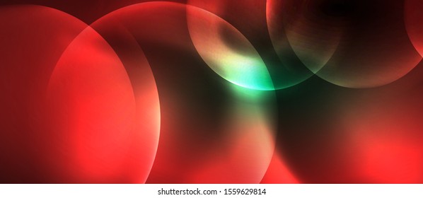 Neon glowing circles vector abstract background, vector template