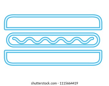 neon glowing fast food hot dog