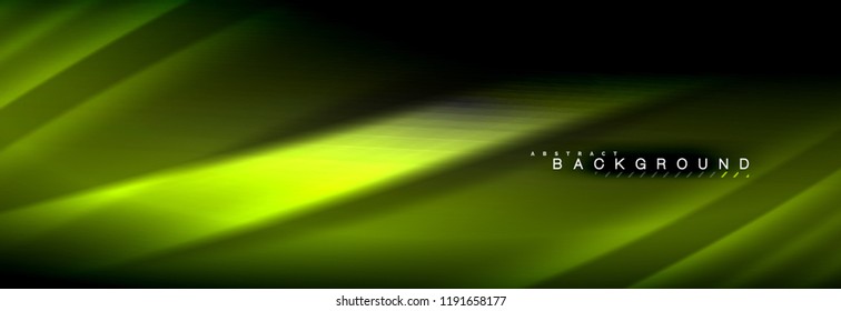 Neon glowing fluid wave lines, magic energy space light concept, abstract background wallpaper design, vector illustration