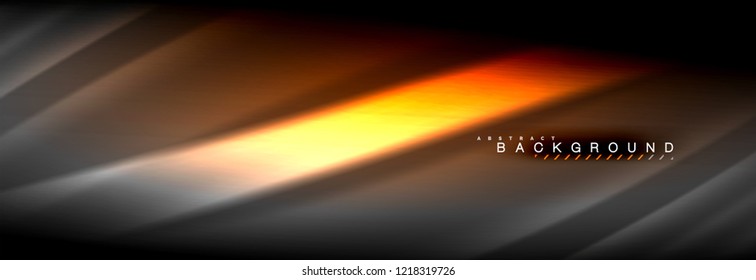 Neon glowing fluid wave lines, magic energy space light concept, abstract background wallpaper design, vector illustration