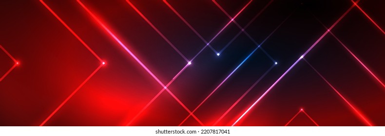 Neon glowing fluid wave lines, magic energy space light concept. Vector illustration for wallpaper, banner, background, leaflet, catalog, cover, flyer