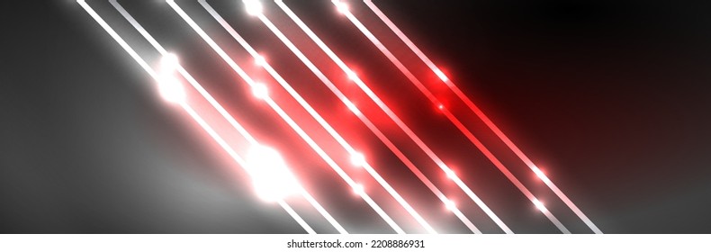 Neon glowing fluid wave lines, magic energy space light concept. Vector illustration for wallpaper, banner, background, leaflet, catalog, cover, flyer