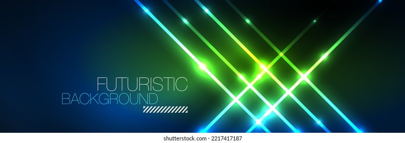 Líneas de onda de fluidos brillantes neones, concepto de luz espacial mágica. Ilustración vectorial de papel tapiz, banner, fondo, folleto, catálogo, cubierta, volante