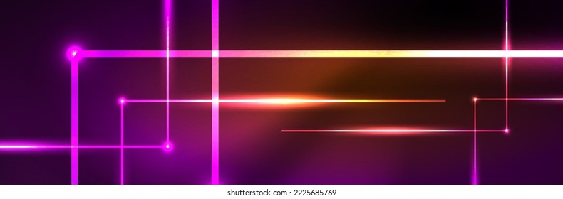 Neon glowing fluid wave lines, magic energy space light concept. Vector illustration for wallpaper, banner, background, leaflet, catalog, cover, flyer