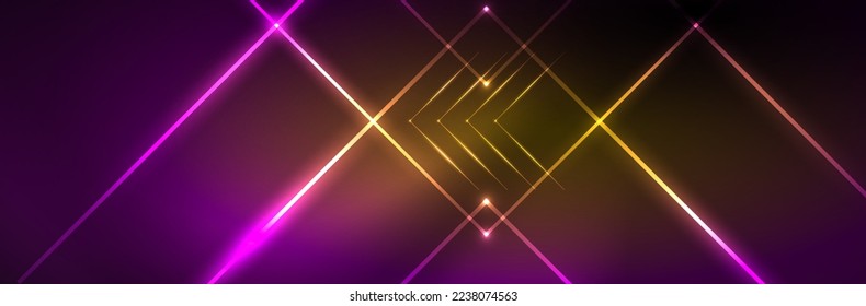 Líneas de onda de fluidos brillantes neones, concepto de luz espacial mágica. Ilustración vectorial de papel tapiz, banner, fondo, folleto, catálogo, cubierta, volante