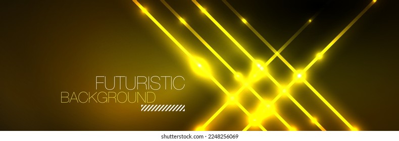 Neon glowing fluid wave lines, magic energy space light concept. Vector illustration for wallpaper, banner, background, leaflet, catalog, cover, flyer
