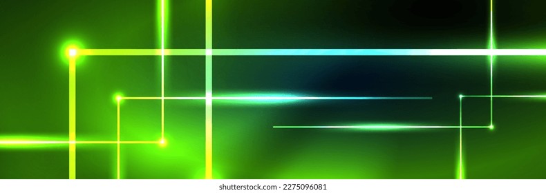 Líneas de onda de fluidos brillantes neones, concepto de luz espacial mágica. Ilustración vectorial de papel tapiz, banner, fondo, folleto, catálogo, cubierta, volante
