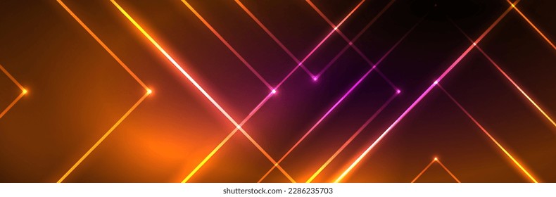 Neon glowing fluid wave lines, magic energy space light concept. Vector illustration for wallpaper, banner, background, leaflet, catalog, cover, flyer