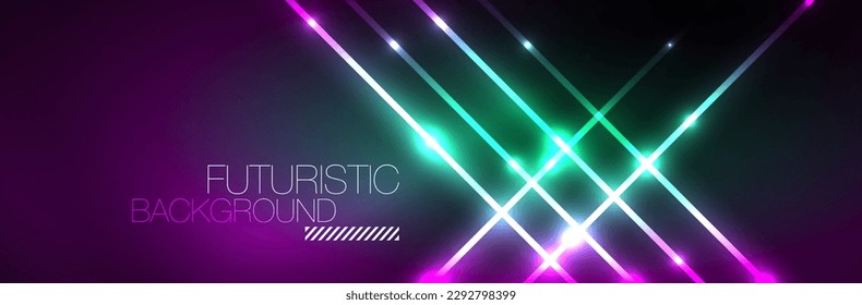 Neonleuchtende Strömungen, magisches Energieraumlichtkonzept. Vektorgrafik für Tapeten, Banner, Hintergrund, Merkblatt, Katalog, Deckel, Flyer
