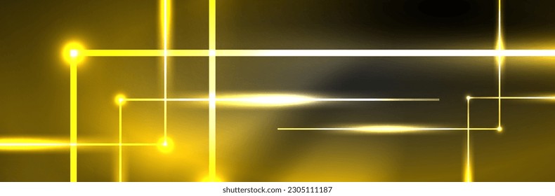 Neon glowing fluid wave lines, magic energy space light concept. Vector illustration for wallpaper, banner, background, leaflet, catalog, cover, flyer
