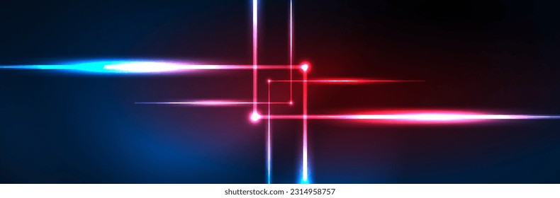 Neon glowing fluid wave lines, magic energy space light concept. Vector illustration for wallpaper, banner, background, leaflet, catalog, cover, flyer