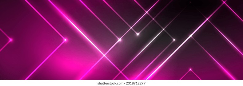 Neon glowing fluid wave lines, magic energy space light concept. Vector illustration for wallpaper, banner, background, leaflet, catalog, cover, flyer