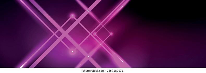 Neon glowing fluid wave lines, magic energy space light concept. Vector illustration for wallpaper, banner, background, leaflet, catalog, cover, flyer