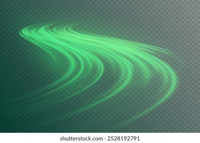 Neon glowing lines high speed. Neon trail effect.
