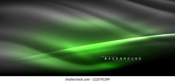 Neon glowing lines, magic energy space light concept, abstract background wallpaper design, vector illustration