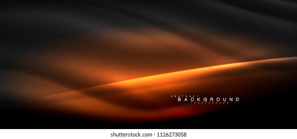 Neon glowing lines, magic energy space light concept, abstract background wallpaper design, vector illustration
