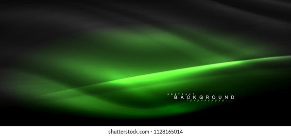 Neon glowing lines, magic energy space light concept, abstract background wallpaper design, vector illustration